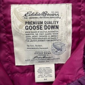 Eddie Bauer women's (M) purple goose down filled puffer jacket